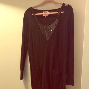 Juicy couture sequined faux double layer sweater